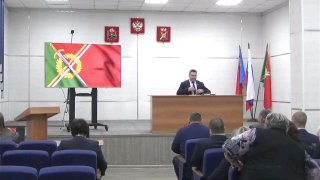 24 декабря 2024 года в 10.00 в зале заседаний администрации состоялась 6-я очередная сессия Совета народных депутатов Тяжинского муниципального округа первого созыва. — обложка видео